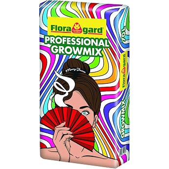 Floragard Growmix 70 L - Premium Grow Soil with Perlite & Trichoderma Loose Structure & Good Drainage - pH Optimised Grow Substrate Pre-Fertilised for 4 Weeks for Indoor Grow