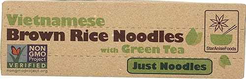 Miniatura 5 de Star Anise Foods - Fideos de arroz integral sin gluten con té verde, 24 porciones, 8.6 onzas por caja, paquete de 6 cajas, fideos Pho vietnamitas,
