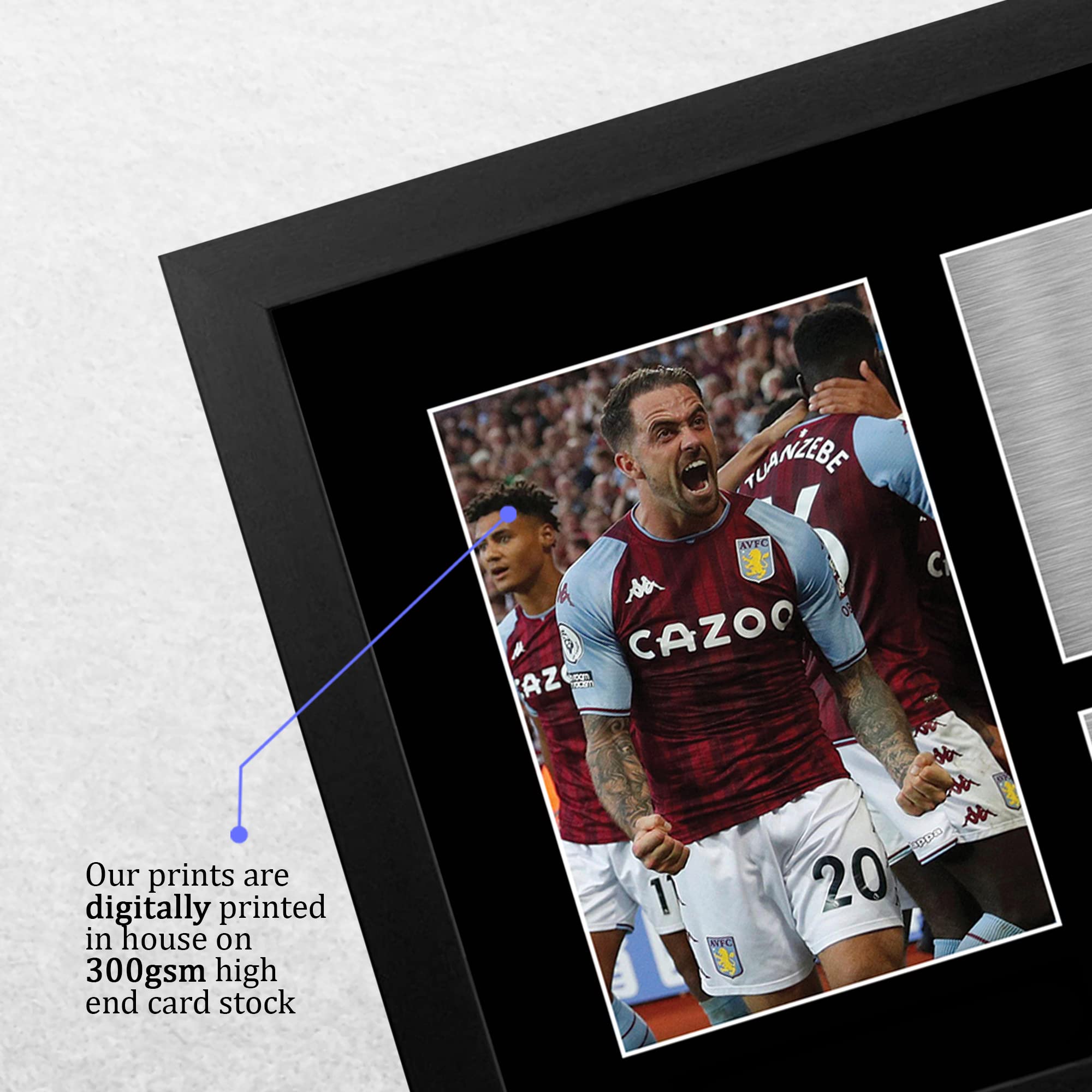 HWC Trading FR A4 Danny Ings Aston Villa Gifts Printed Signed Autograph Picture for Football Fans and Supporters - A4 Framed - Image 4