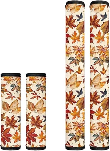 Bee - Juego de 4 fundas para manija de puerta de refrigerador, cubierta para manija de horno, arte moderno, diseño de mármol, manijas de decoración