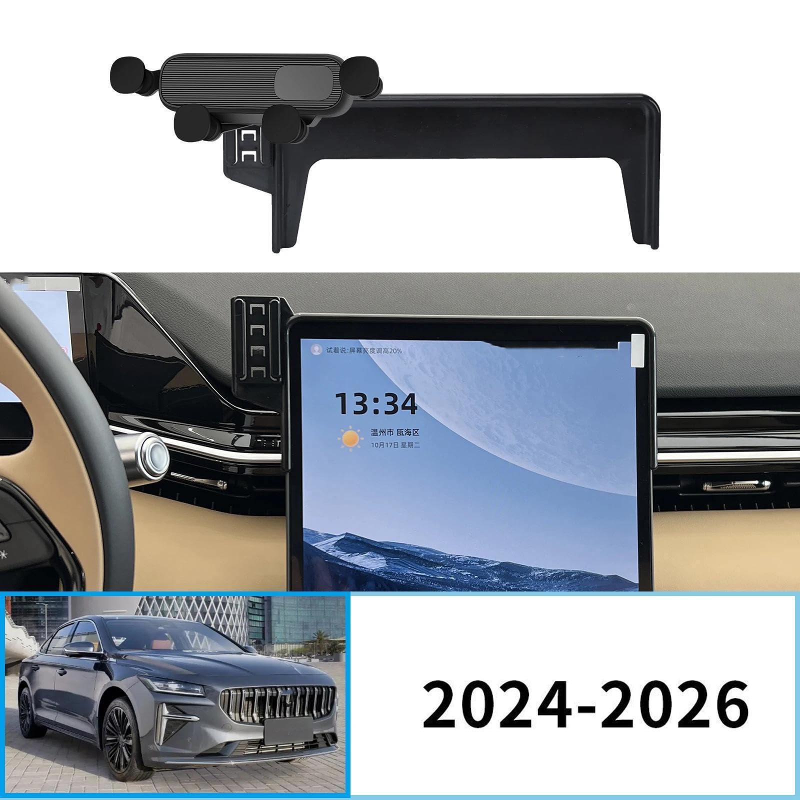 Uchwyt Samochodowy na Telefon dla Geely Preface Xingrui L 2024-2025, uchwyt samochodowy na telefon komórkowy, ekran, stała podstawa, stojak na nawigację GPS (podstawa i uchwyt 4)