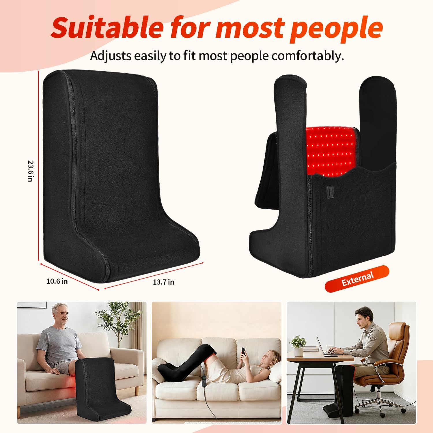 Red Light Therapy for Feet,1410 LED Chips Infrared Light Therapy,660nm Red & 850nm Near Infrared Light Therapy Pad for Legs, Back & Full Body
