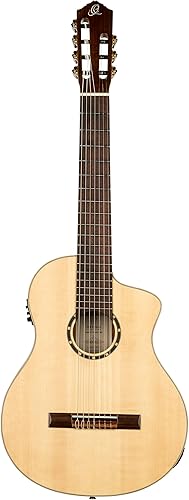 Miniatura 2 de Family Series Pro - Guitarra clásica de nailon acústico eléctrico de 7 cuerdas con bolsa