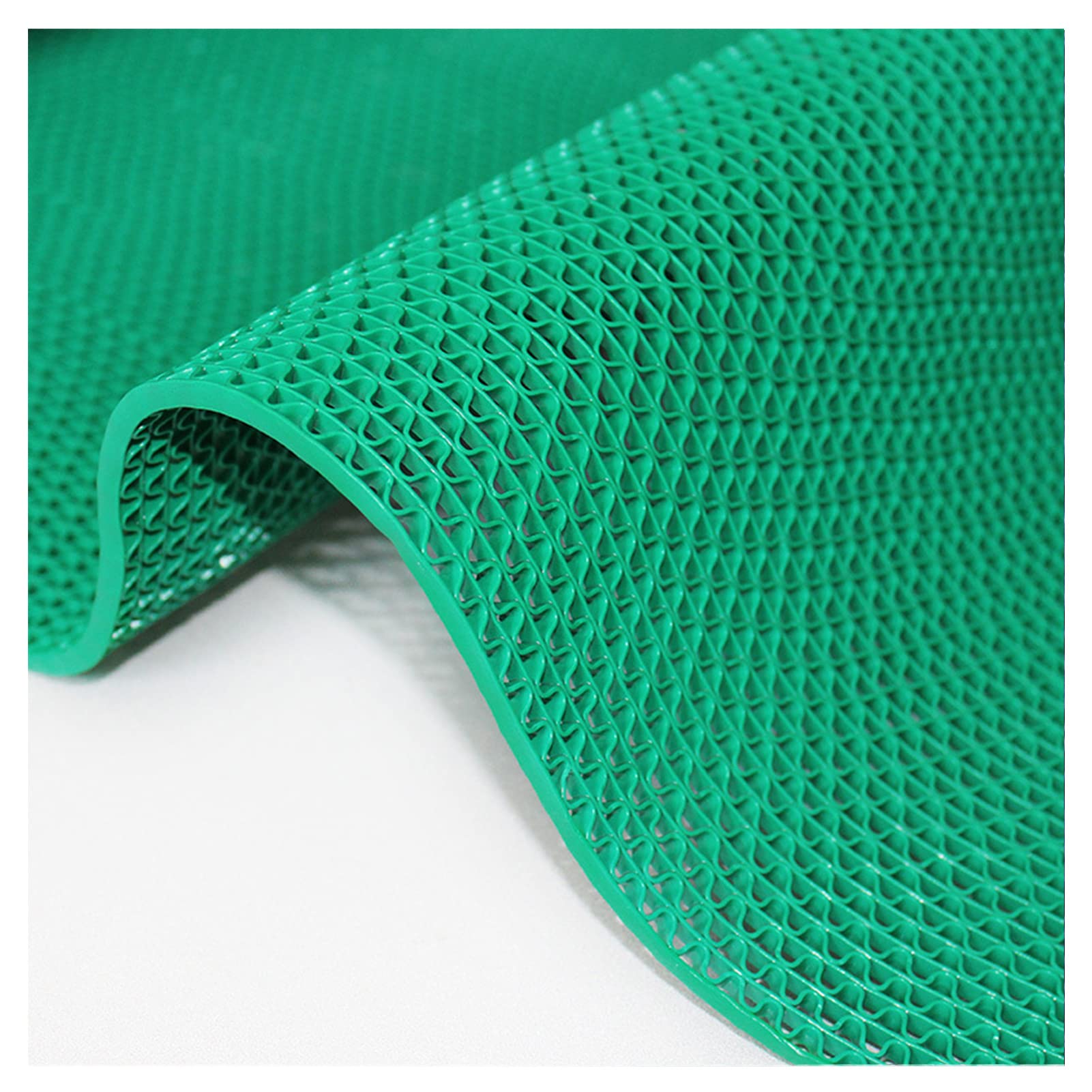 GTHTUHFD Non-Slip Drainage Mat 3.9X10 Ft Commercial Anti Fatigue Heavy Duty Rugs Pvc Floor Mat Wet Area Door Mat Shower Floor Mat, For Garage Bar Kitchen Outdoor Indoor Bathroom,G,Verde