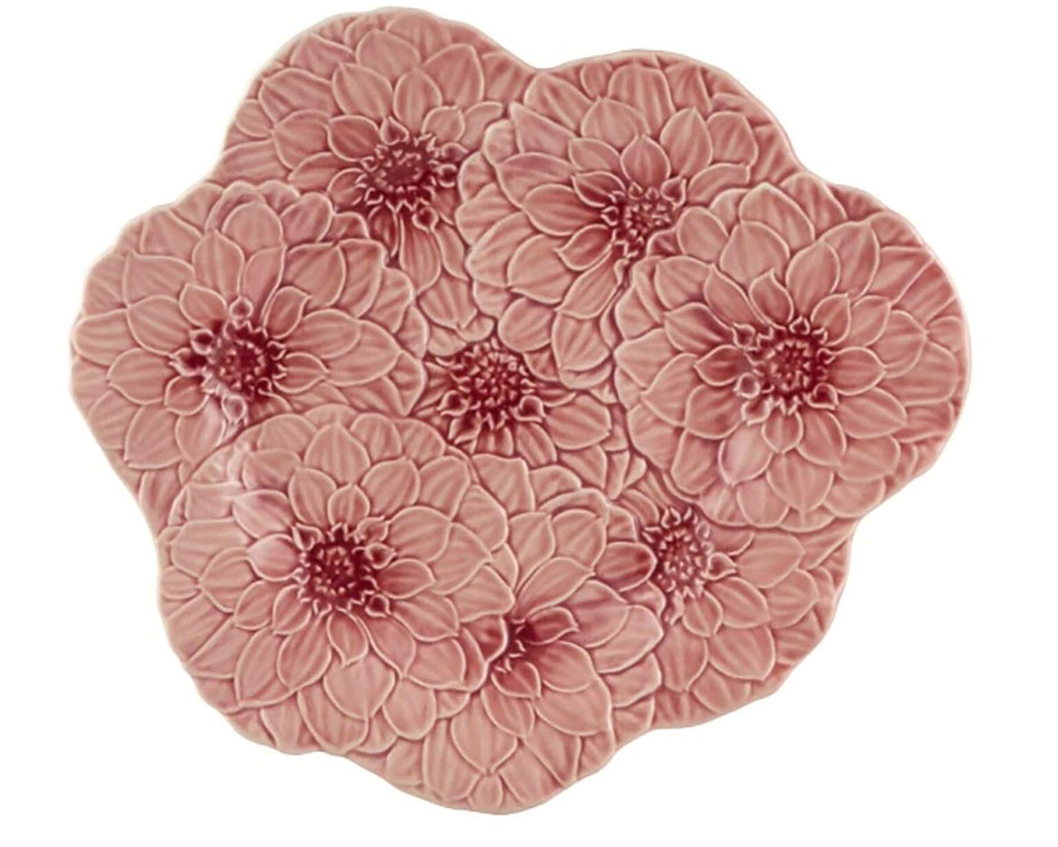 Amazon.com: Bordallo Pinheiro Maria Flor Plate 28 Dahlia Rose
