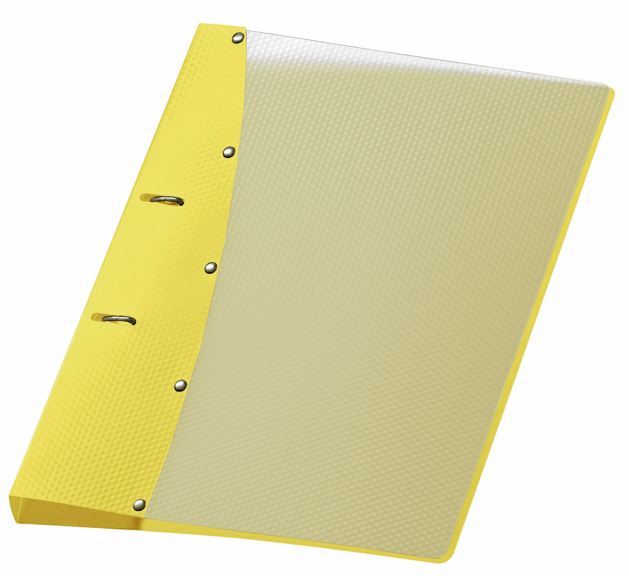 Veloflex 1141450 Diamond Ring Binder DIN 210 x 297 mm, Combi Mechanism Ring Binder A4 Yellow