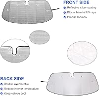 Vista 4 de Parasol para parabrisas compatible con Mazda MX-5 NC RF Miata 2009-2015, parasol plegable para ventana delantera, visera de protección solar