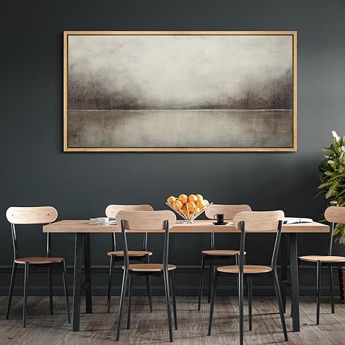 Miniatura 3 de MUDECOR Lienzo enmarcado extra grande para pared, tonos neutros suaves, naturaleza, desierto, antiguo, retro, bellas ilustraciones, decorativo,