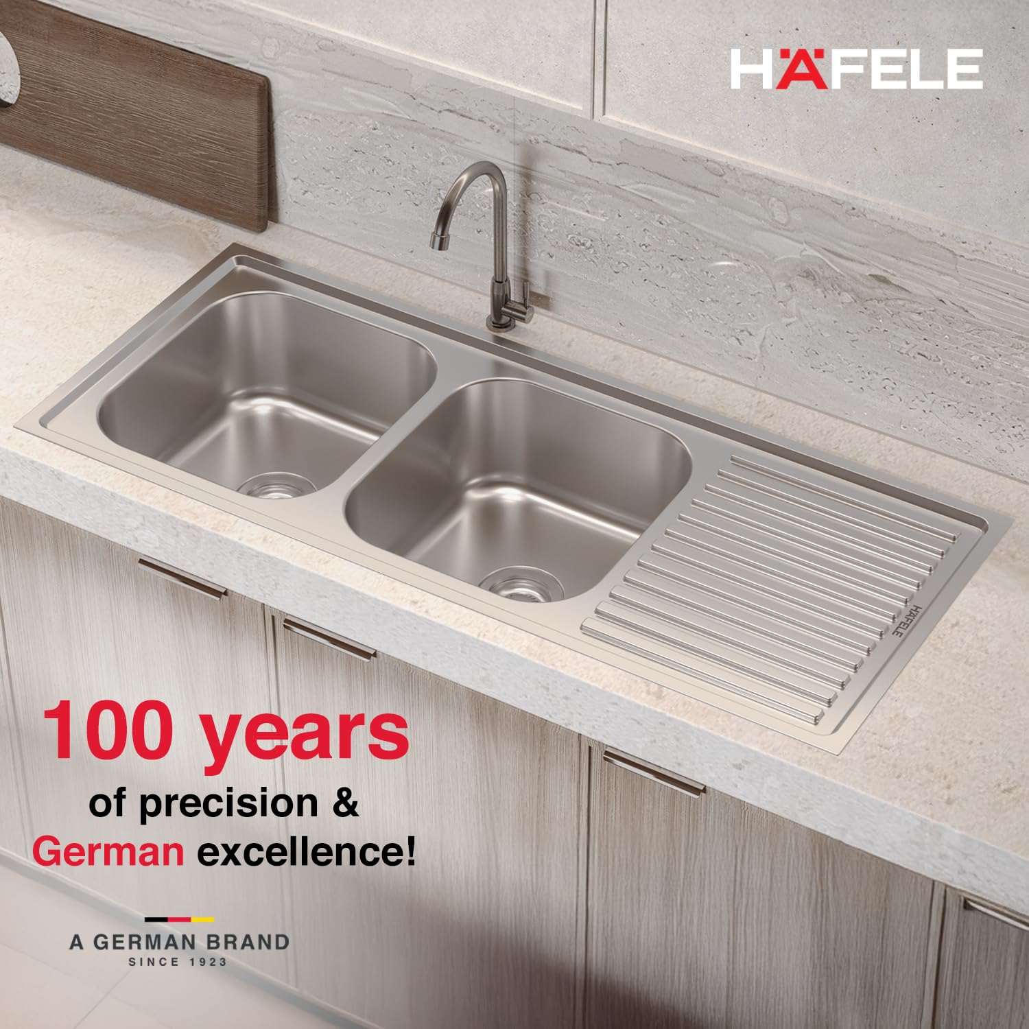 Hafele Orion Stainless Steel Double Bowl Sink -6