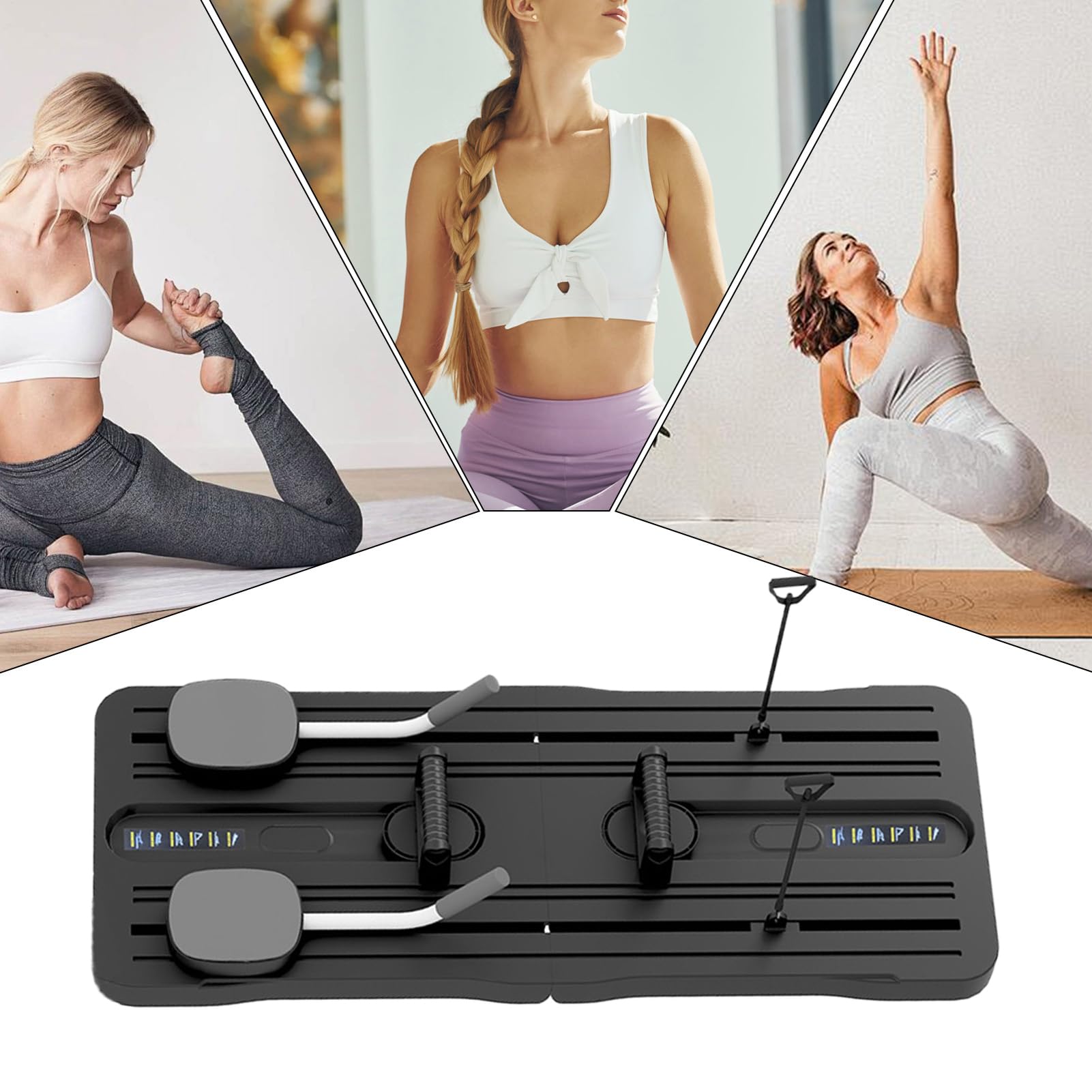 Pilates Reformer, Pilates Reformer Board Esercizi ABS Core Trainer | Attrezzatura multifunzionale per allenamento completo del corpo per rafforzare il core ballerina condizionamento