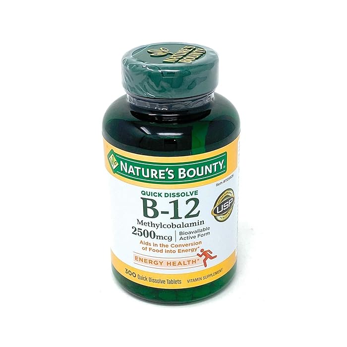 Buy Nature's Bounty Quick Dissolve Fast Acting 2500 mcg Vitamin B12