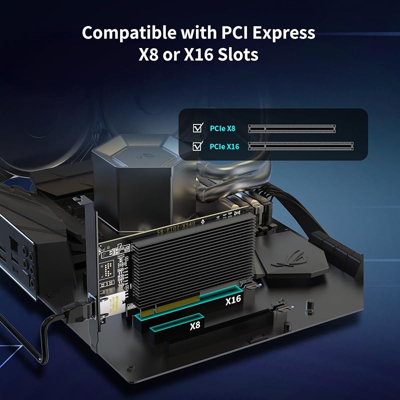 NICGIGA 10Gb Ethernet Hálózati Kártya Intel X540-T1 Vezérlővel, PCI-e 10Gbps Adapter RJ45 Porttal Windows/Linux Támogatással