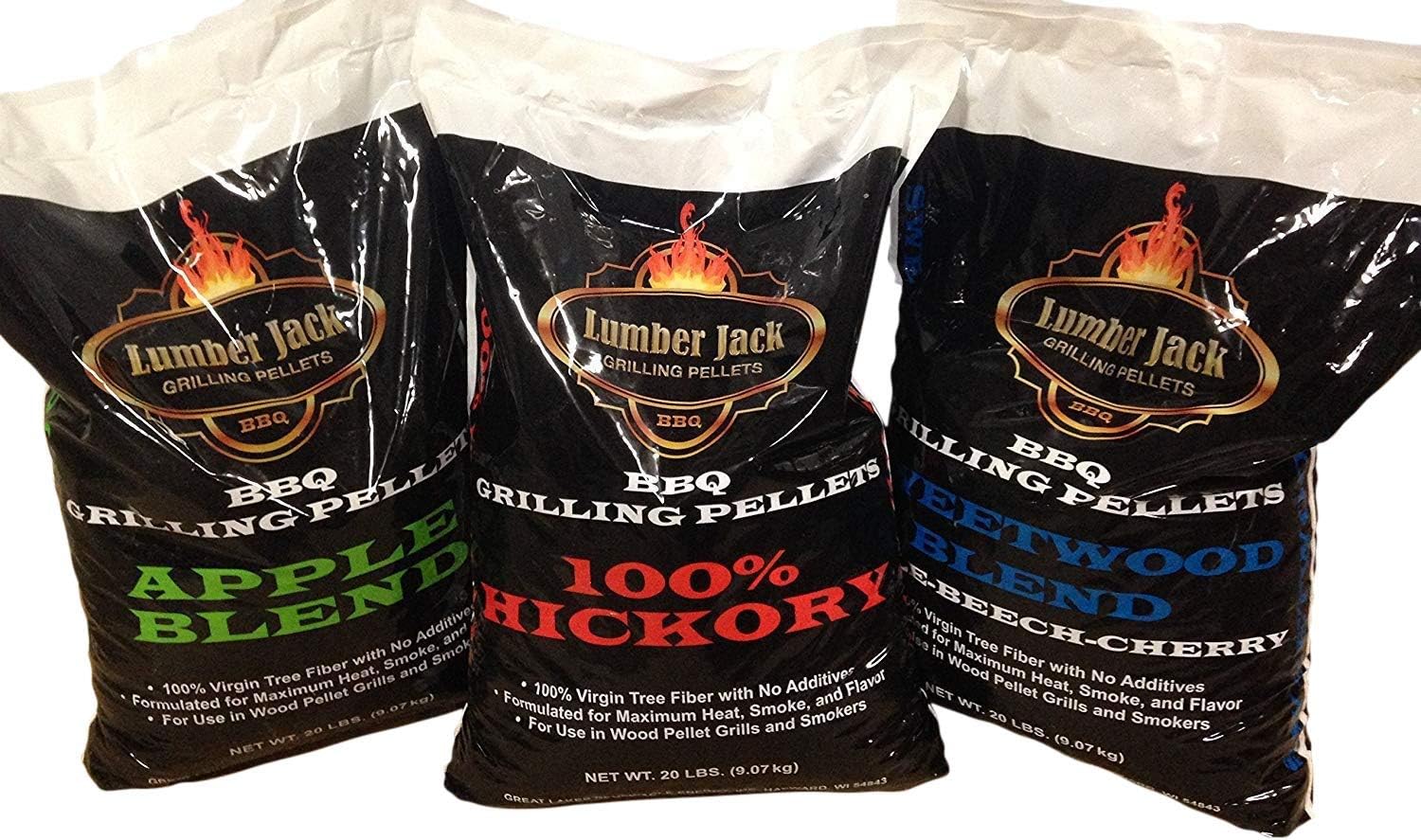 240 Pound Lumber Jack BBQ Smoker Pellets Variety Pack - Pick 12 x 20-Pound Bags (See Description for Flavors)