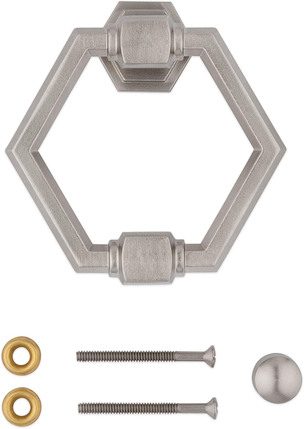 National Hardware N336-707 Powell Door Knocker, 4", Satin Nickel