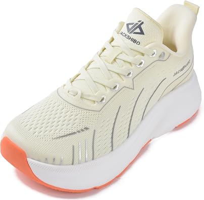 JACKSHIBO Wide Toe Box Shoes Women Arch Support Wide Sneakers for Running Walking Athletic Tennis Orthopedic Plantar Fasciitis Workout with Thick Cushion Zero Drop Sole Width Shoes