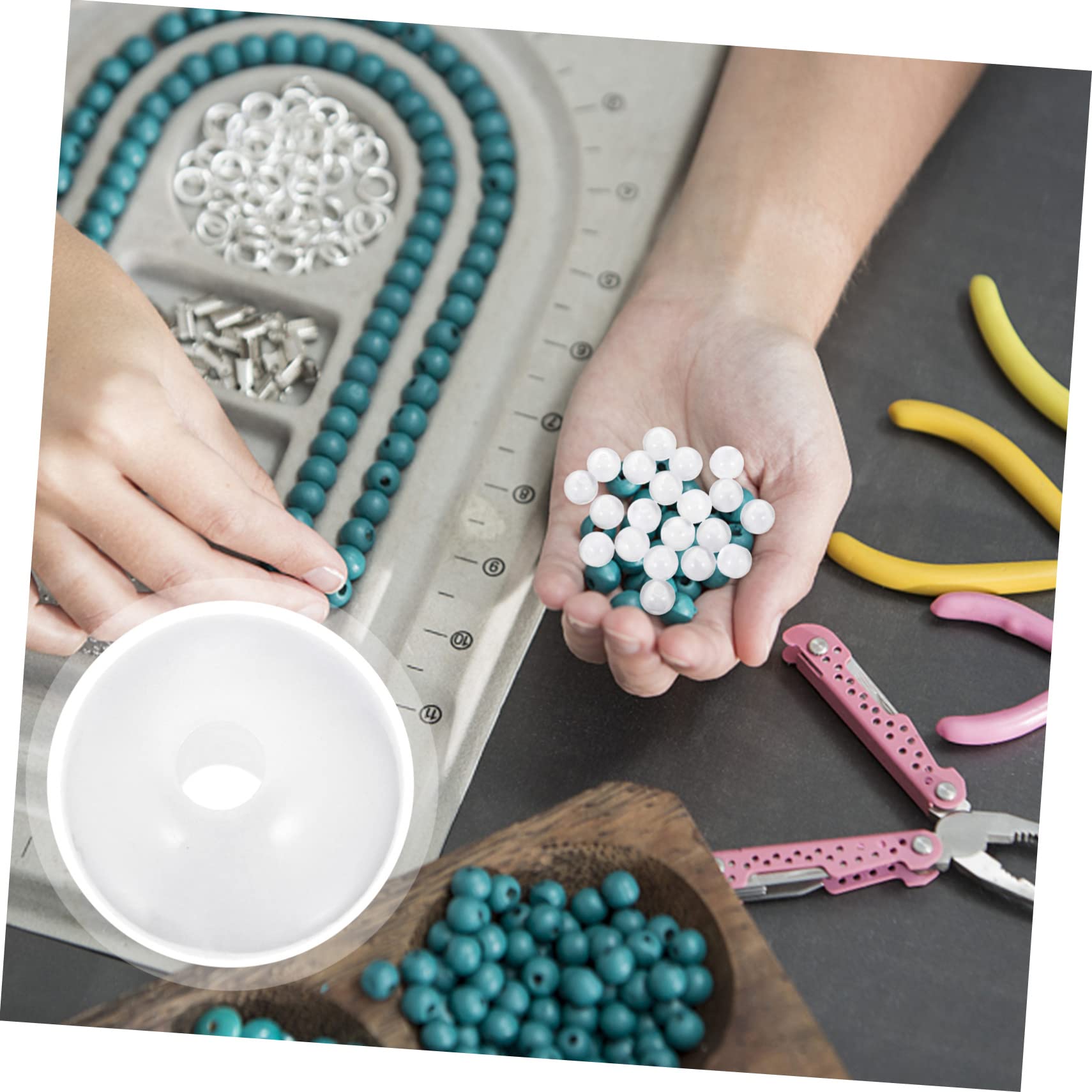 SHINEOFI 500piezas Abalorios Sueltos De Gato Ojo Para Fabricación De Joyería Beads Para Pulseras y Collares Diy Accesorios De Manualidades