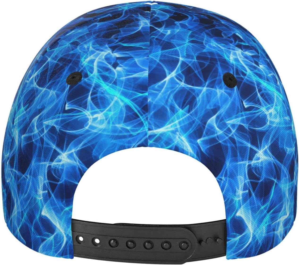 Blue Cool Flame Baseball Cap Snapback Hats Adjustable Trucker Hat for Men Women - Image 4