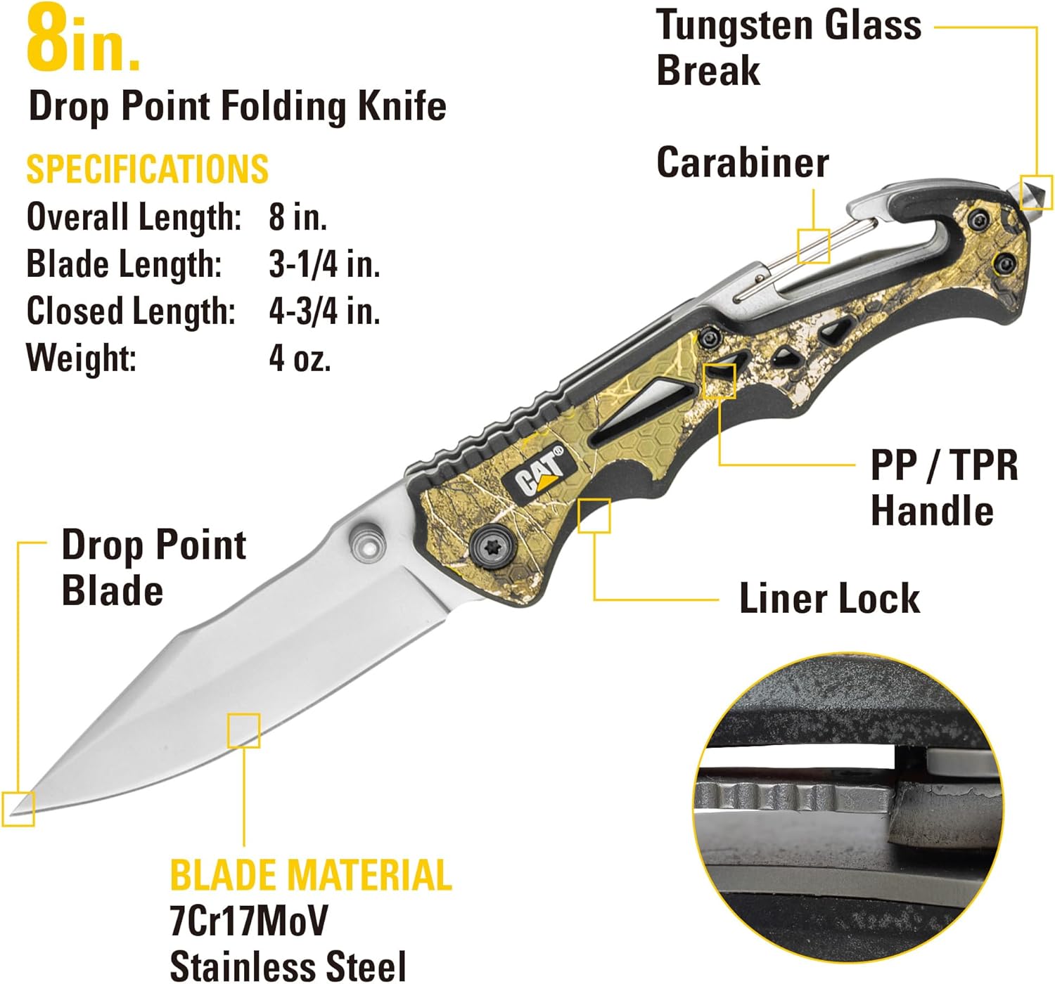 Cat 2 Piece Multi-Tool and Knife Gift Box Set with Real Tree Camo - 240358