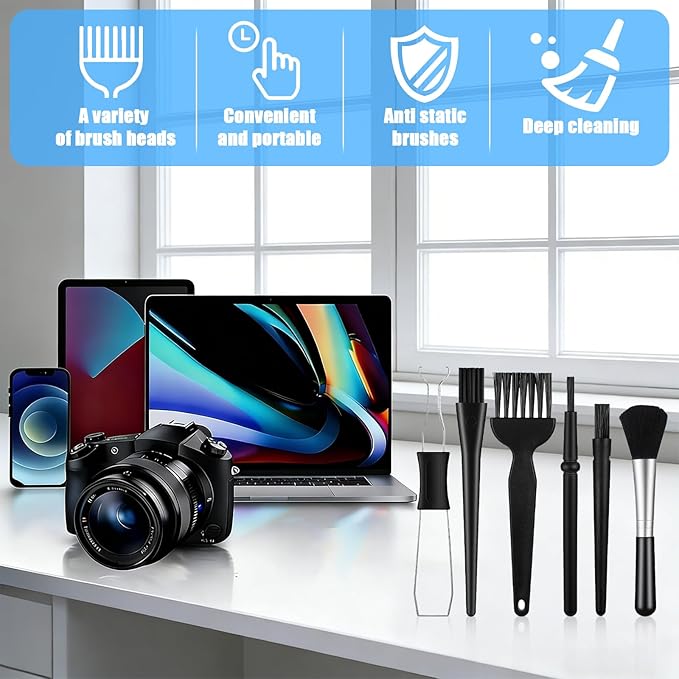 Kit de 6 Cepillos Limpiadores para Teclado con Extractor de Teclas miniatura 6