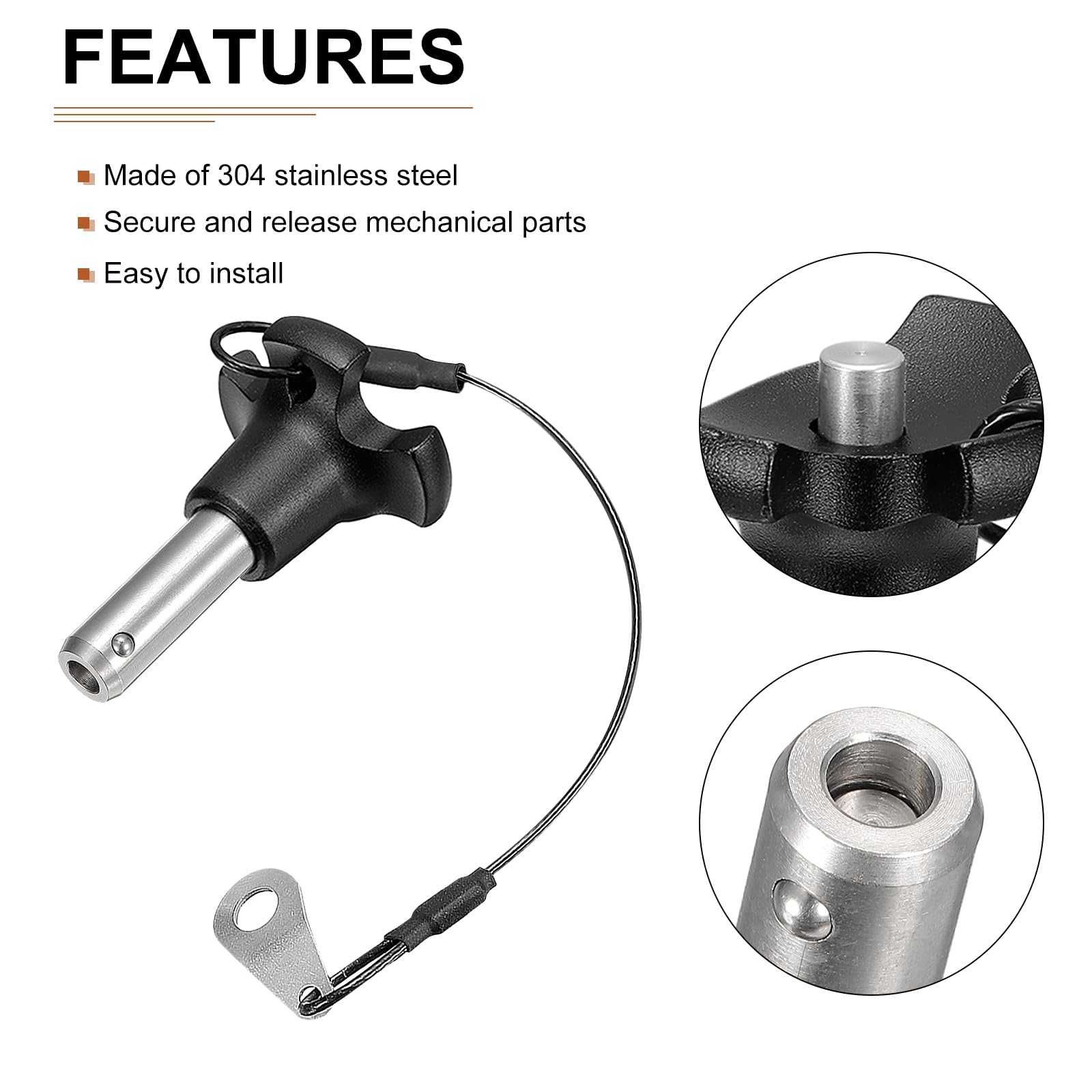 DTGN 12mmx28mm(DxL) Quick Release Pin, Good for Quickly Connecting Hooking Up Components - Image 3
