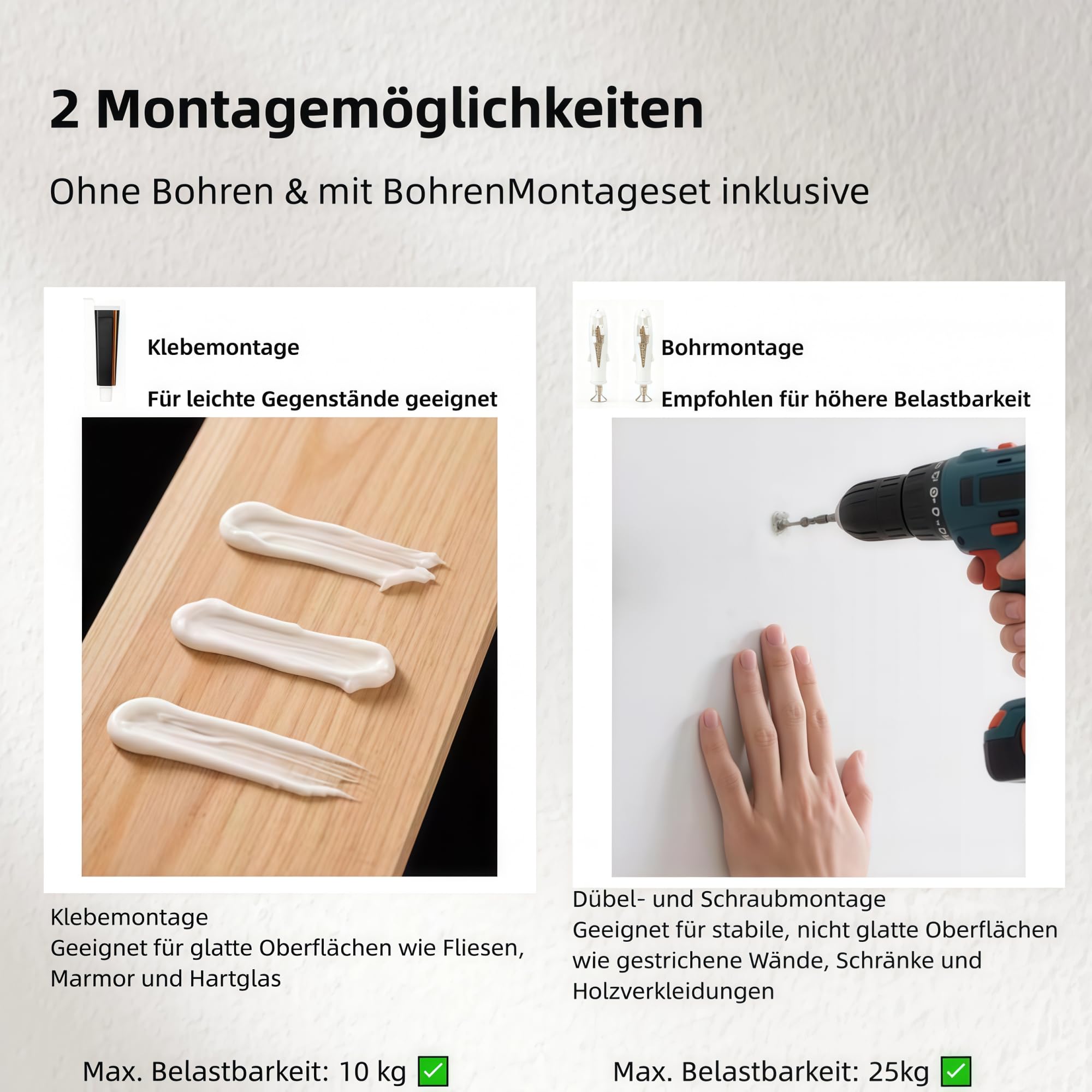 Wandgarderobe mit Ablage, Wandgarderobe, garderobenleiste weiß, Garderobenleiste mit 8 Haken für Flure, Hakenleiste Garderobe für Eingang, Flur, Wohnzimmer und Schlafzimmer (72cm)