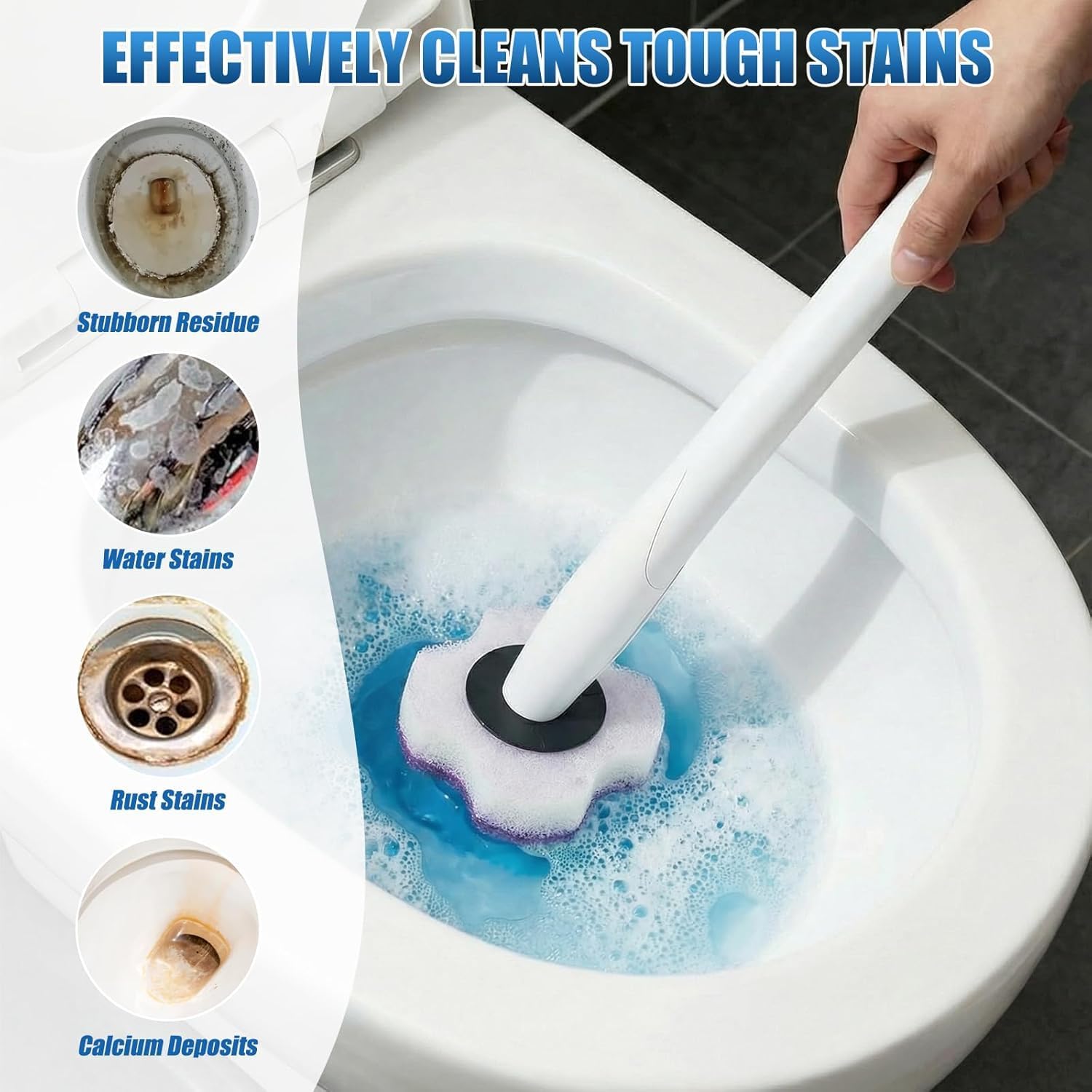 Toilet Bowl Wand Refills, 100PC Lavender Breeze Purple Refill Heads, Disposable Compatible with Household Brushes Scrubber (2)