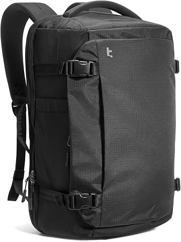 tomtoc Mochila Viaje 28L, TSA Mochila Viaje Cabina Avion 40x20x25, Mochila Ryanair Vueling 40x30x20 Easyjet 45x36x20 Equipaje de Mano Impermeable, Travel Backpack Ligera para Portátil 16