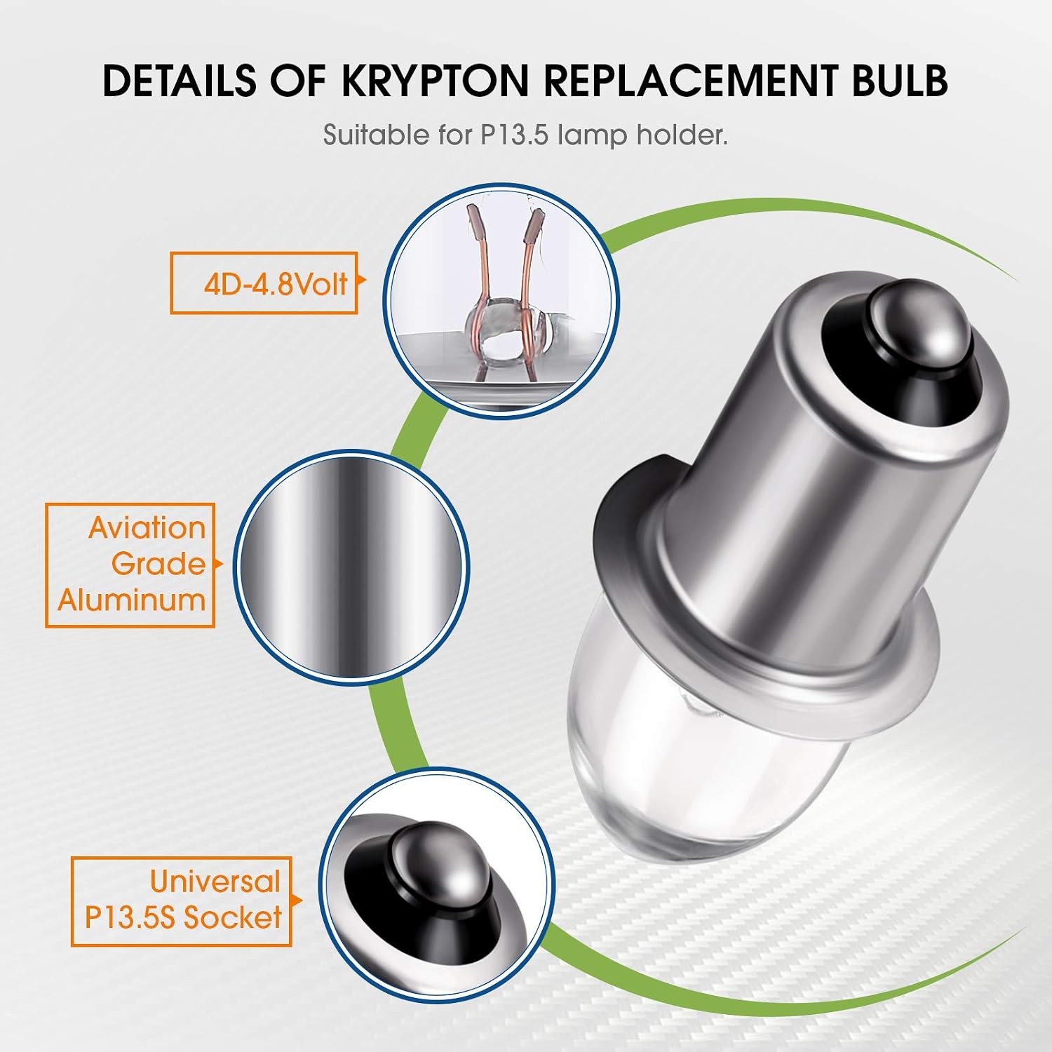 6-Volt/ 4D-4.8-Volt 0.75A Bayonet Base Krypton Replacement Bulb Flashlight Bulbs (3 Pieces)