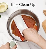 Vista 3 de KOCH SYSTEME CS Juego de sartenes de acero inoxidable, juego de ollas de acero inoxidable de 1.5 cuartos y 2 cuartos de galón y 3 cuartos con tapa