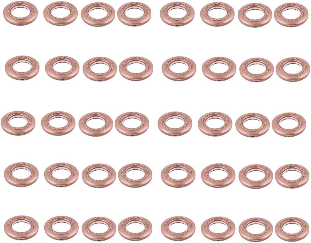 Plastic Home Bedroom Circle Window Curtain Rod Hanging Eyelet Ring 40pcs Brown (id: 636 d8c 99e 964 fa6