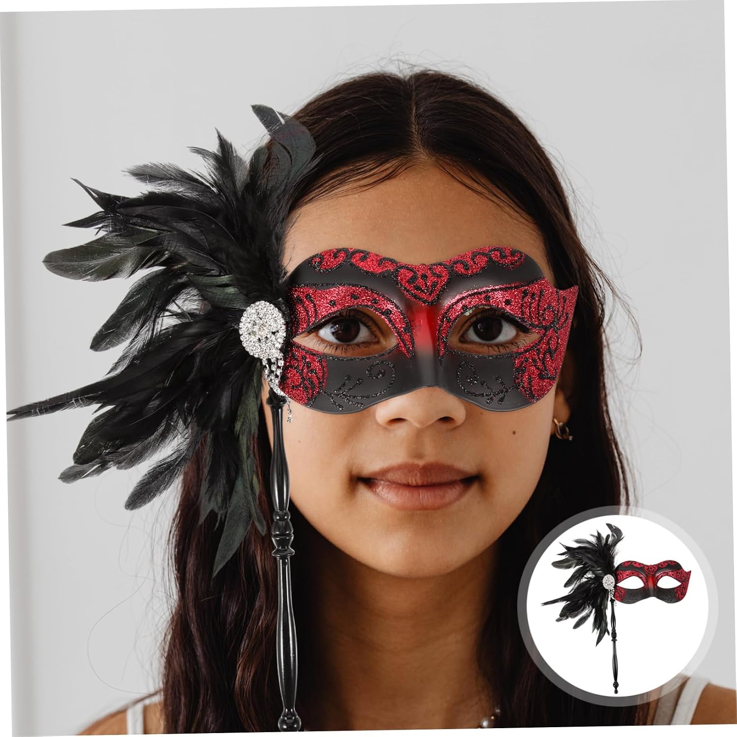Cabilock Halloween Decoration Artificial Cosplay Supplies Plastic Golden Mask Party Favors Halloween Mask Decor