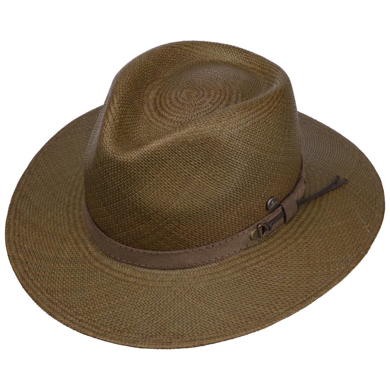 Lierys Chapeau Panama Forest Traveller Femme/Homme - Made in Ecuador D'Ete en Paille de Soleil avec Bandeau Cuir, Cuir Ete Printemps-ete