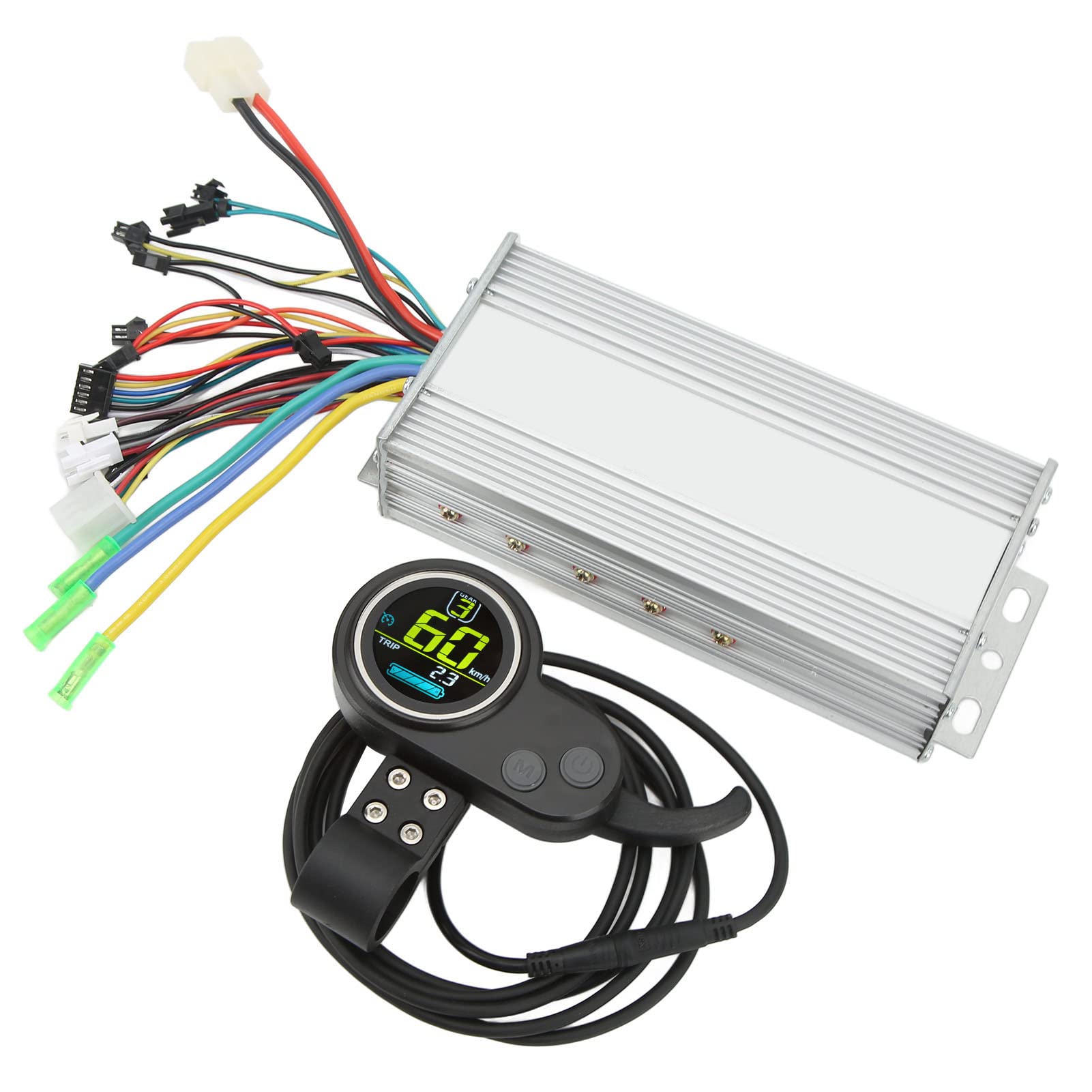 Elektroroller-Teile, LCD-Anzeigefeld, geriffeltes Metall-Controllergehäuse, integrierter Daumengashebel, einfache Installation, breite Kompatibilität für die meisten