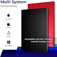 Vista 5 de Disco duro externo USB 3.0 de 1 TB, almacenamiento de respaldo externo portátil de 2.5 pulgadas para computadora portátil, PC, Mac, consola de Azul