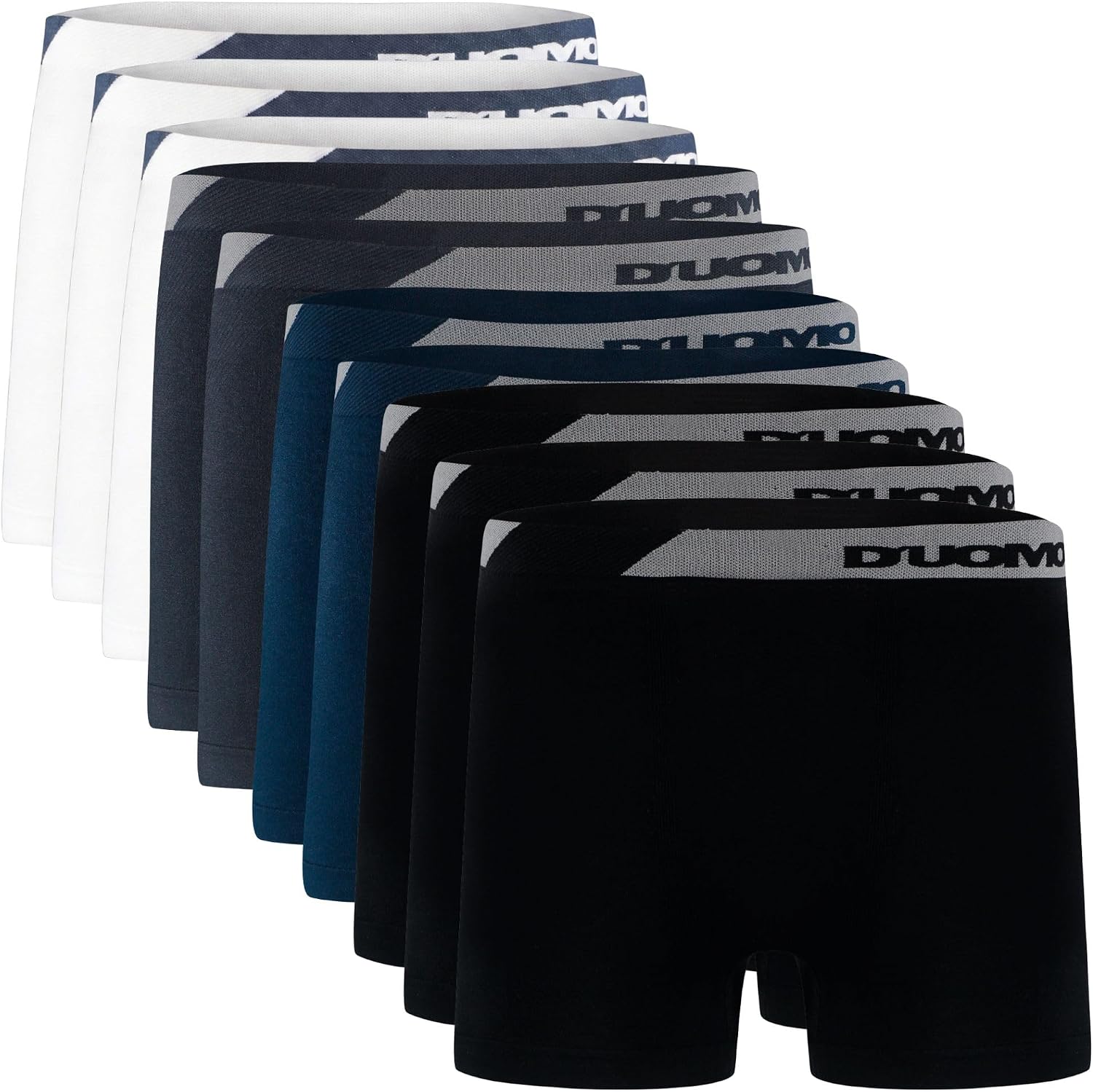 Kit 10 Cuecas Masculina Boxer Duomo Sem Costura Microfibra de Poliamida Toque Gelado