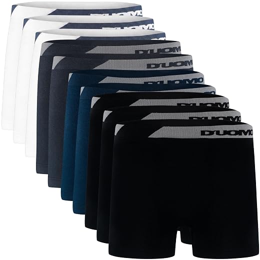 Kit 10 Cuecas Boxer Microfibra, Duomo, Masculino