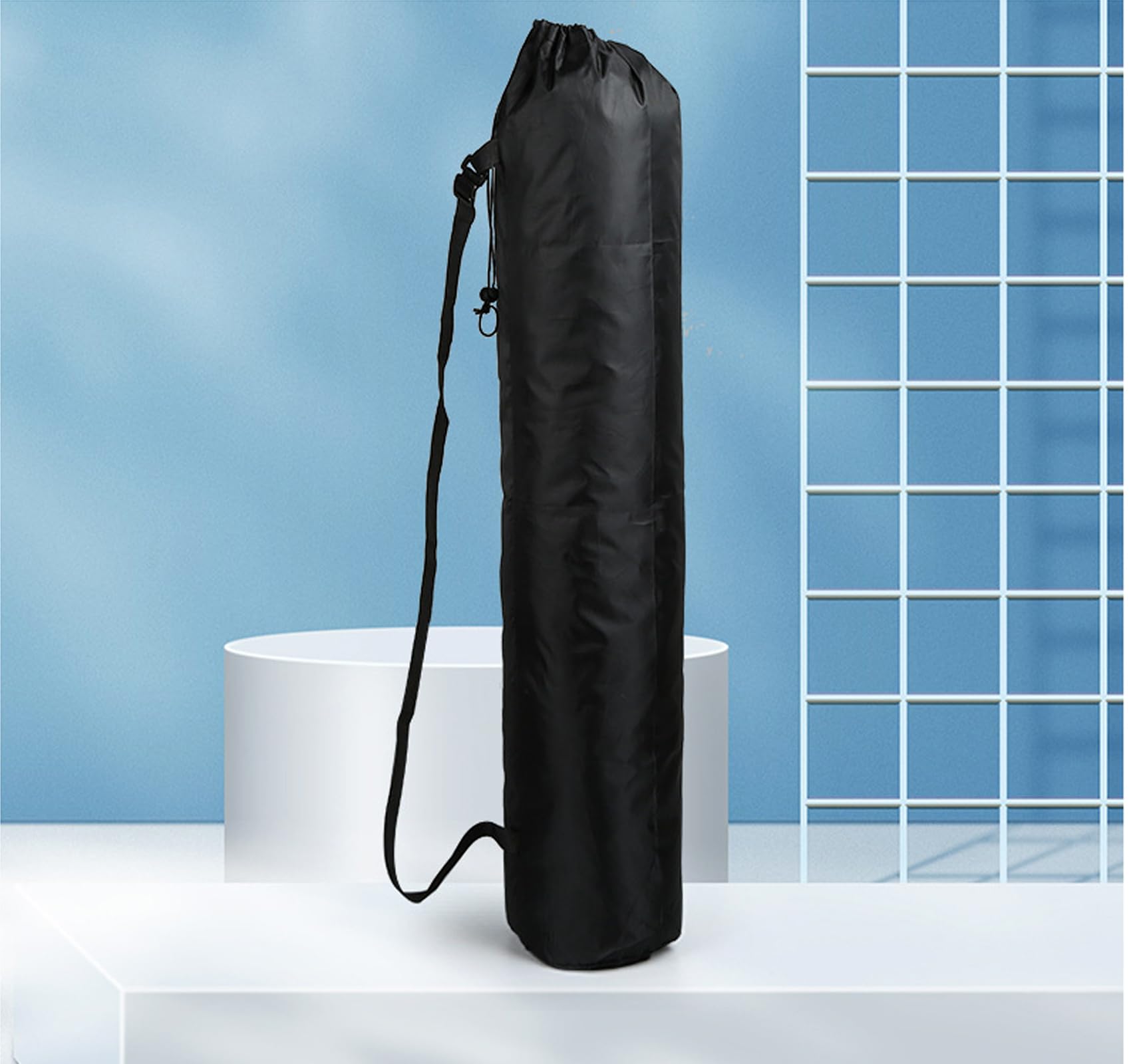 N-KONGJIAN Yoga Mat Bag with Adjustable Strap, Yoga Gym Bag, Black Yoga Mat Carrier Bag