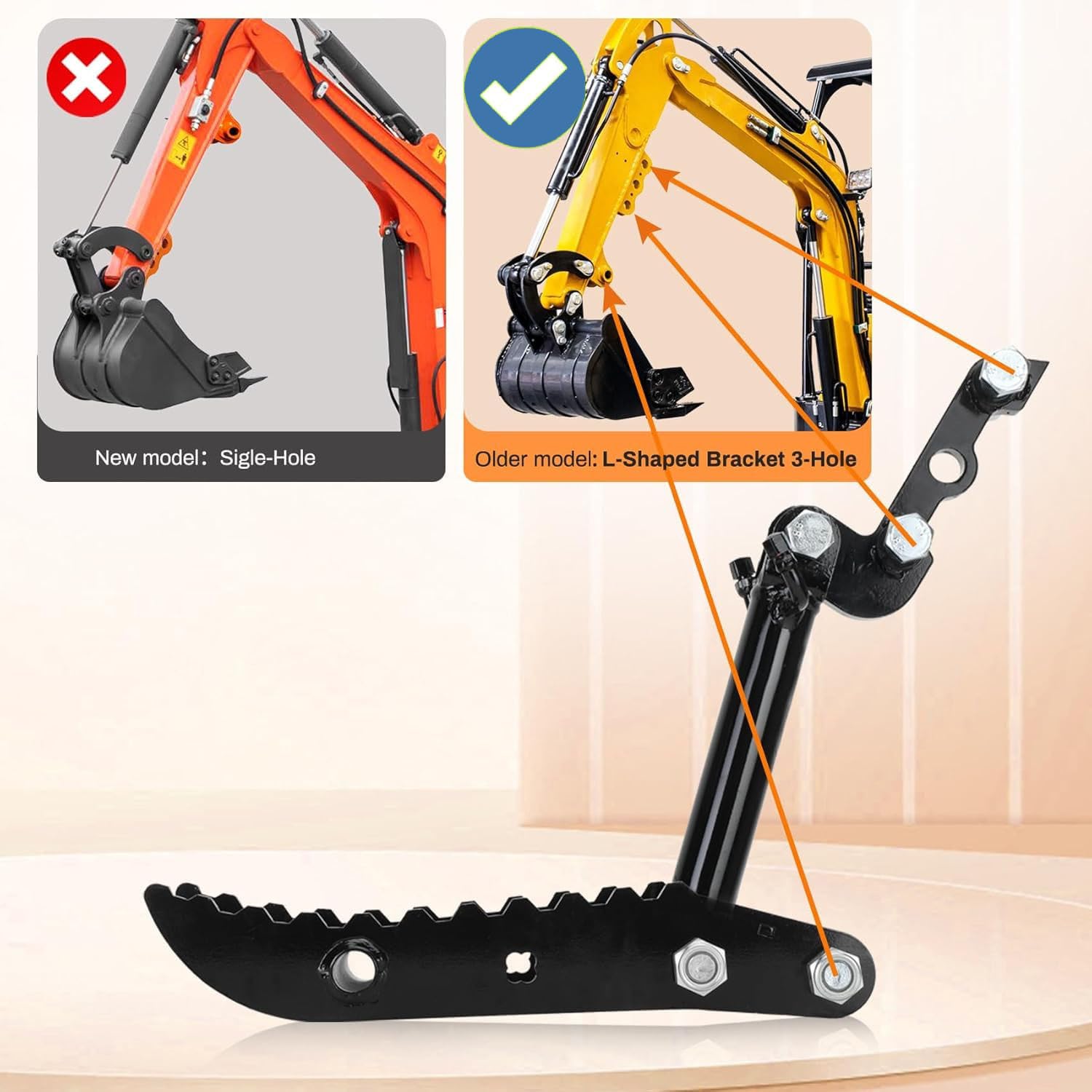 Hydrauliczne mocowanie kciuka do minikoparek, zestaw akcesoriów do koparek o dużej wytrzymałości z wężami hydraulicznymi dla zwiększonej wydajności kopania