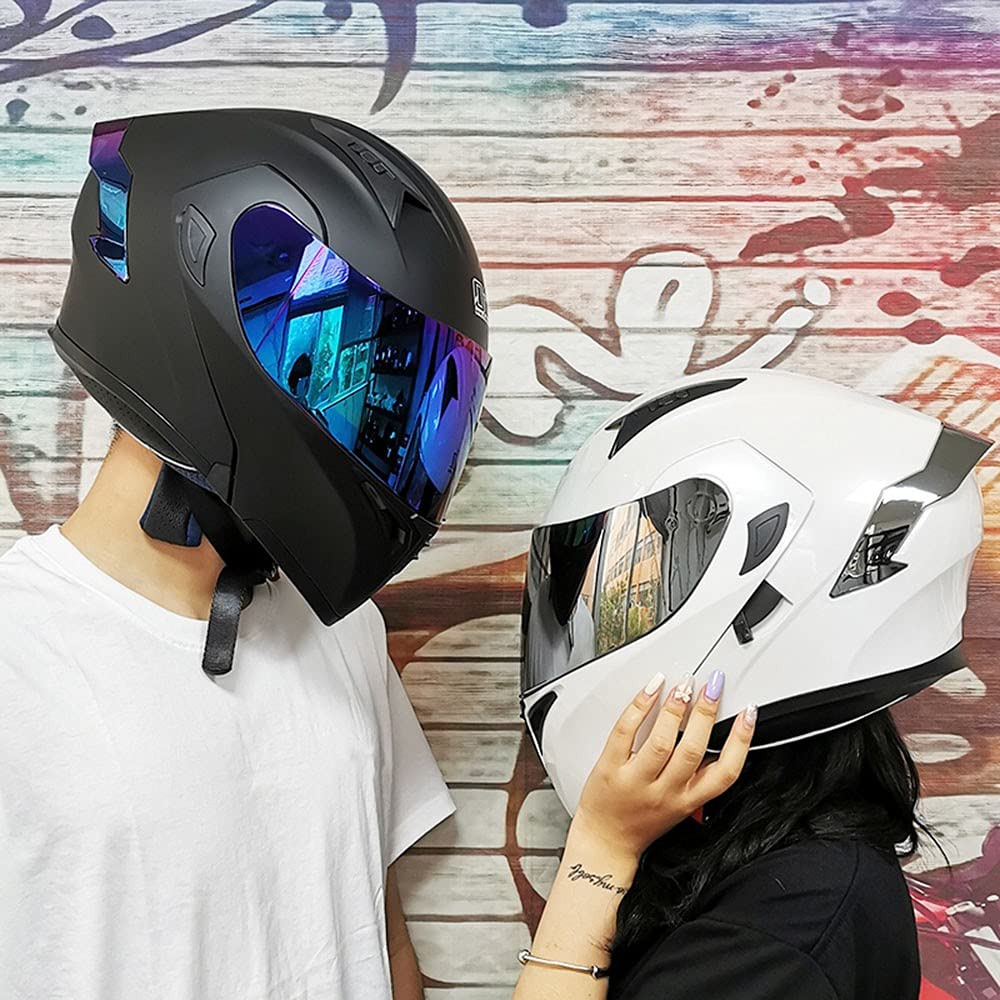 Casco Moto Modulare Bluetooth Con Interfono - Doppia Visiera, Omologato ECE/DOT Per Uomo E Donna - Foto 5