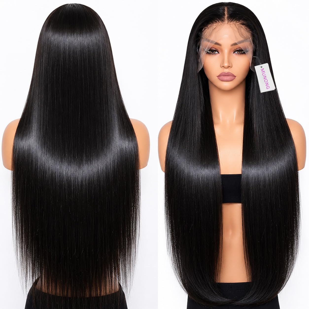 Amazon.com : MUNONG 30 Inch 13x6 Lace Front Wigs Human Hair 