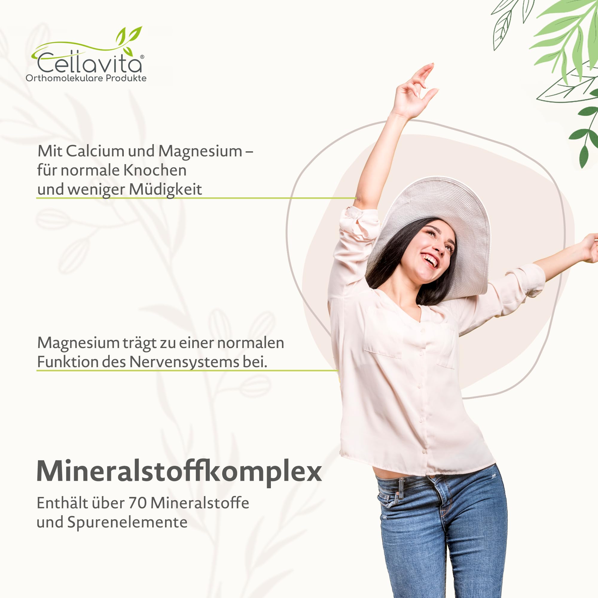 CELLAVITA - Sangokoralle Vita Calcium + Magnesium 1 kg - Natürliche Calciumquelle für den Körper aus SANGO Meereskorallen im 2:1 Verhältnis - Zusatzstofffreies & natürliches Nahrungsergänzungsmittel