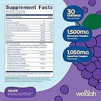 Vista 2 de Wellah Splish Splash - Mezcla de bebida de electrolitos de hidratación (sabor a uva, 30 porciones)