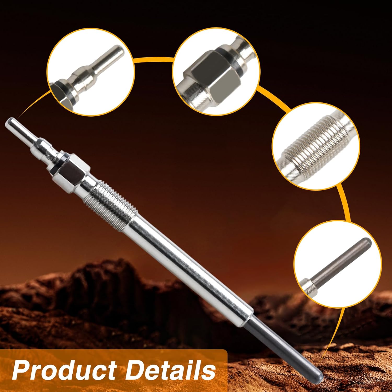 Set of 8 Glow Plugs Use with 7.3L Diesel Compatible with Ford E-350/F-250/ F-350/F-450/F-550 Super Duty Excursion 1995-2003 Replace# F4TZ-12A342-BA