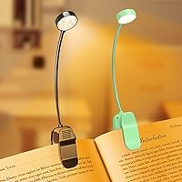 Vista 1 de Paquete de 2 Luces de Lectura de Libros Recargables - Brillo Ajustable, 3 Temperaturas de Color, Más de 30 Horas de Duración - Cuidado Ocular