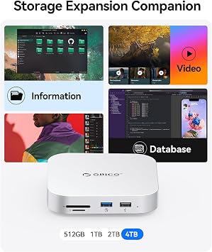ORICO MiniMate 5Gbps Mac mini M6/M5 Pro/M4 Hub Mit 1TB SSD