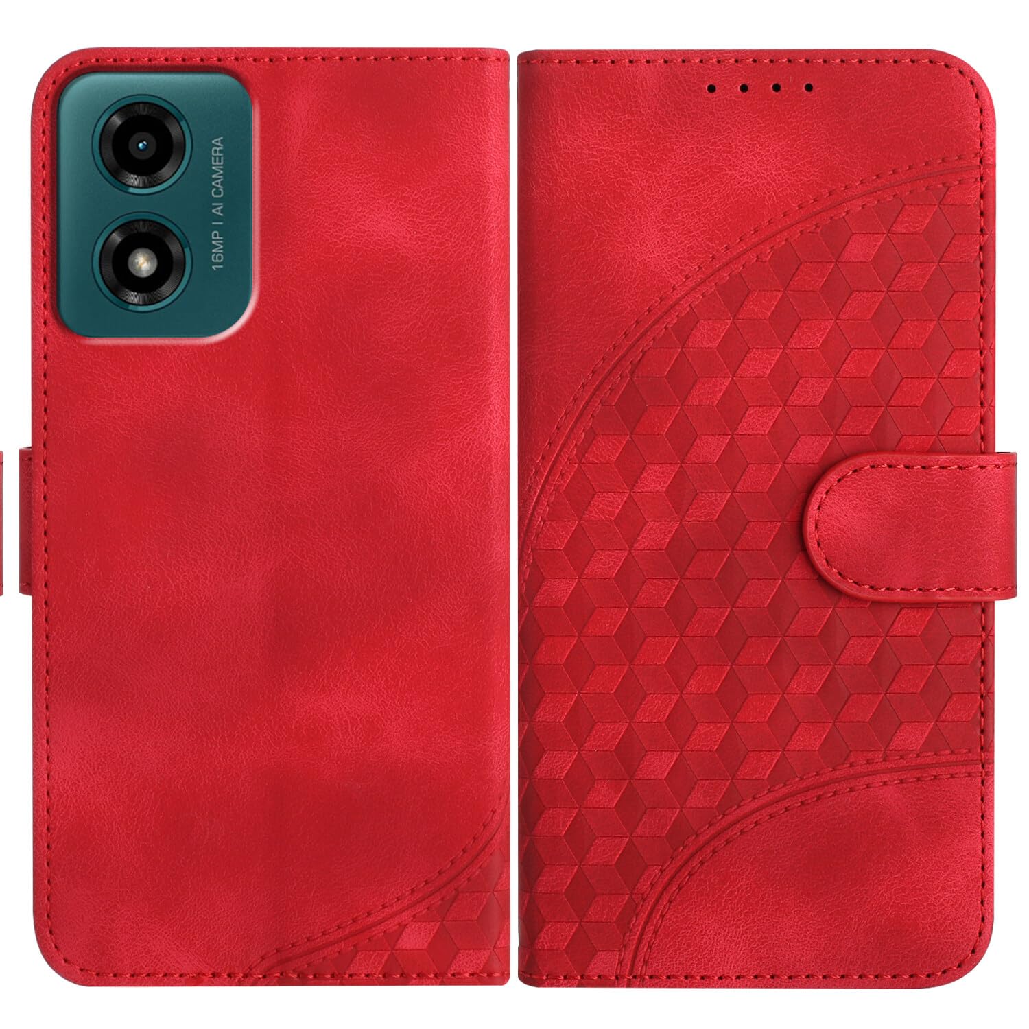 Case For MOTO G04S 4G Wallet Phone Cover With Wrist Strap, Card Slots And Cash Pocket, PU - View #7