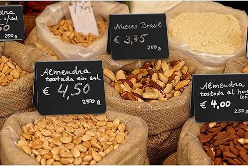 Miniatura 4 de Yzurbu 14 pizarras pequeñas de 4 x 3 pulgadas con 3 bolígrafos de tiza, etiqueta de letrero de comida para paty, bufé, espectáculo de manualidades,