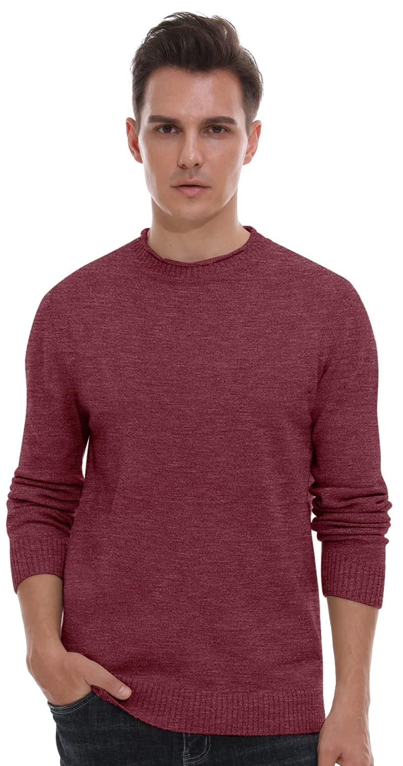Sailwind Uomo Maglione Nero Girocollo Maglieria in Lana Vintage per Uomo Maglione Classico Caldo