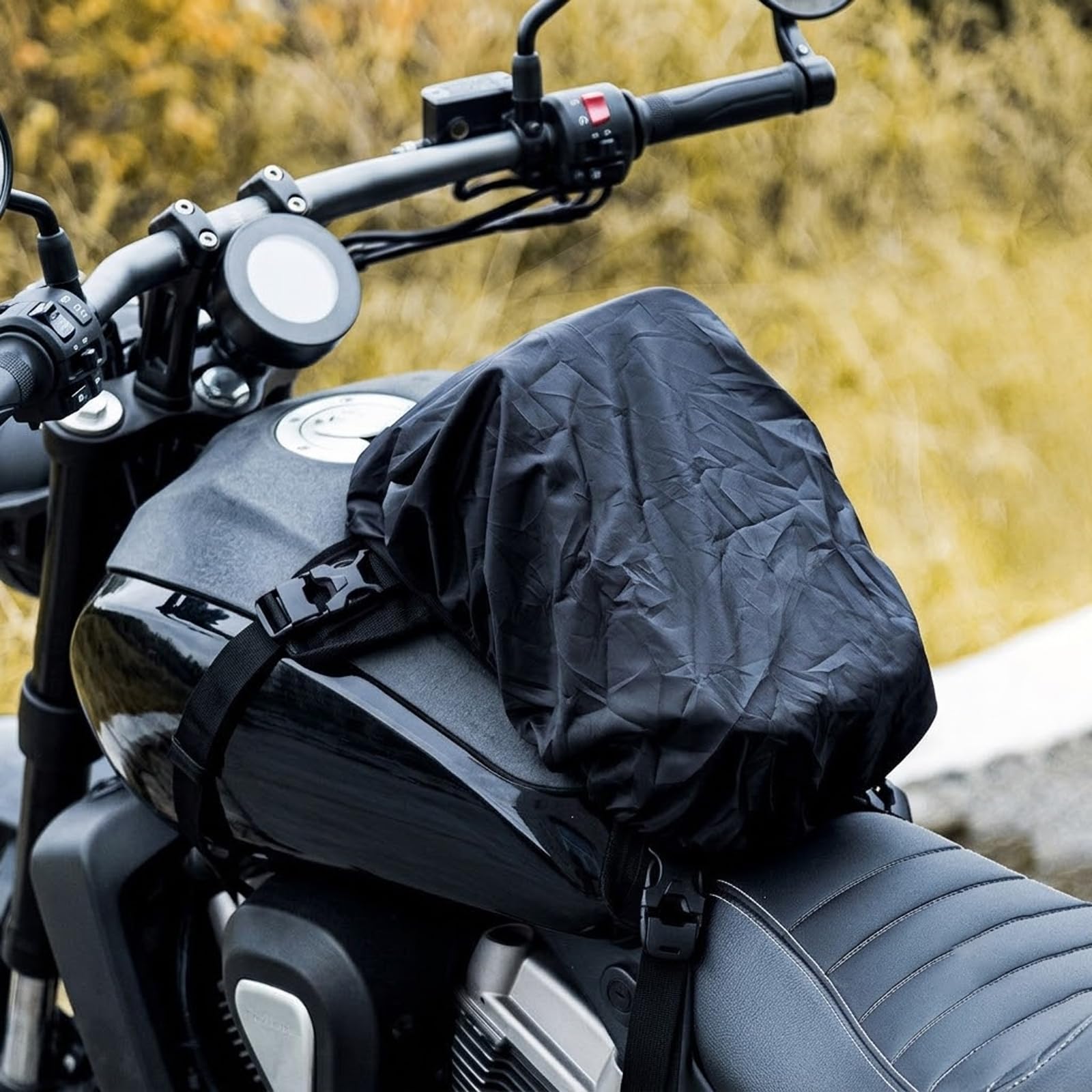 Tankrucksack Moto Für Vespa Elettrica 2019-2026 | Transparentes Touchscreen Sichtfenster, stabile Riemenbefestigung, wasserabweisendes Gewebe, kompakter Stauraum