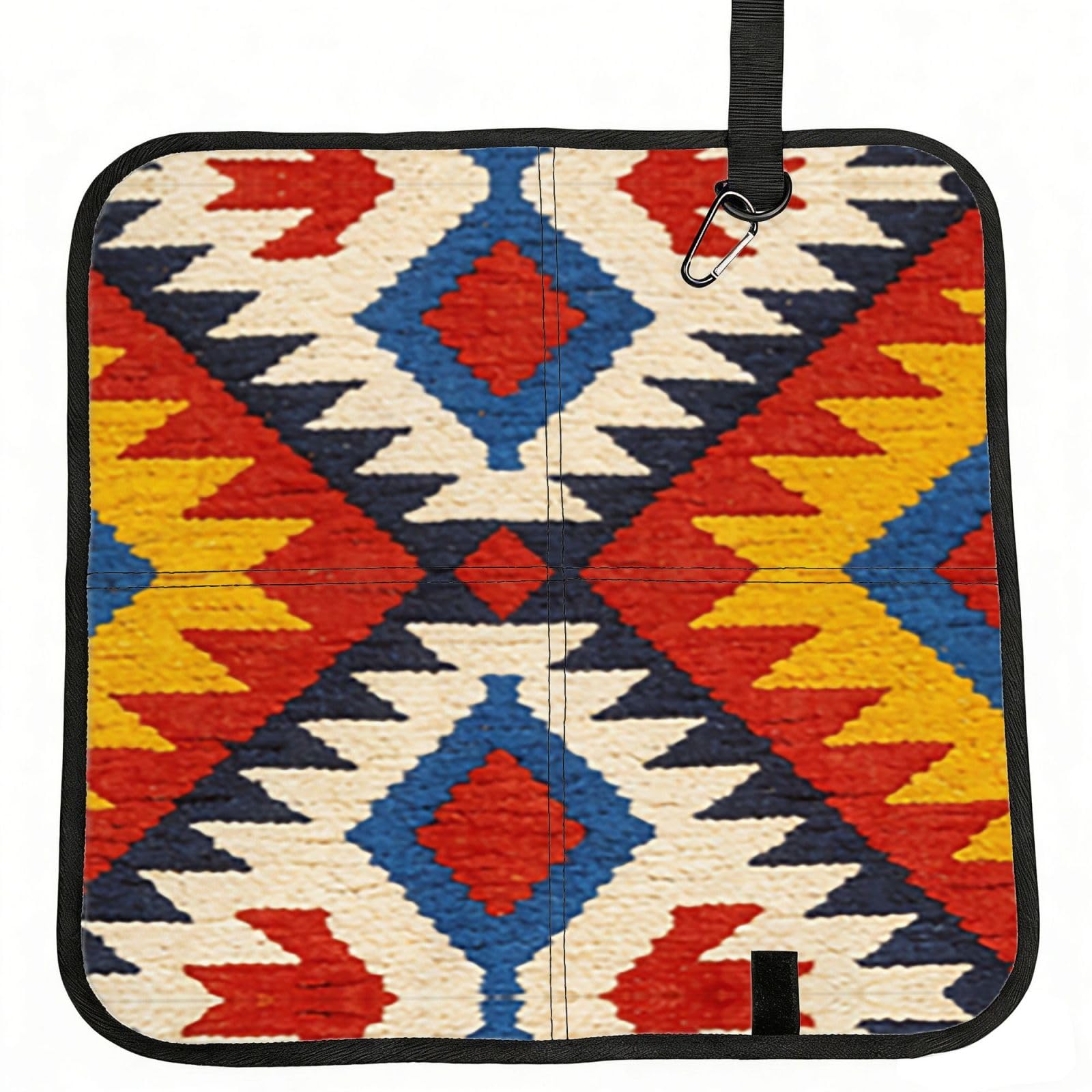 DUYIOKH Tribal Geometric Print Foldable Portable Seat Cushion for World Cup Games, Camping and Outdoor Activities